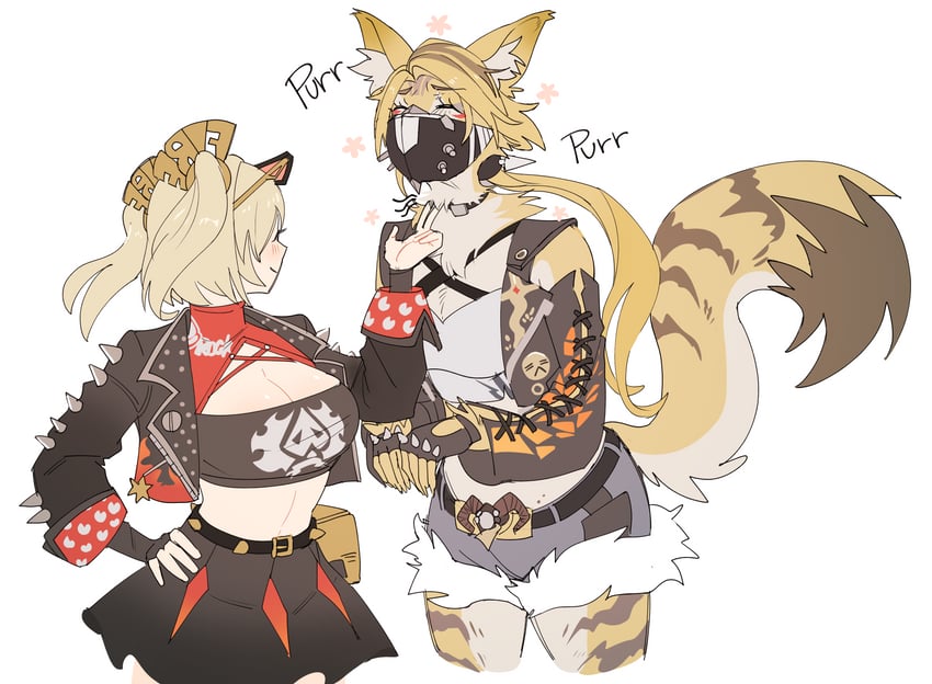 burnice white and pulchra fellini (zenless zone zero) drawn by yorobisan