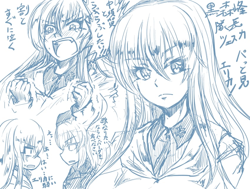 itsumi erika and sheska (girls und panzer and 1 more) drawn by fda_yoshifu