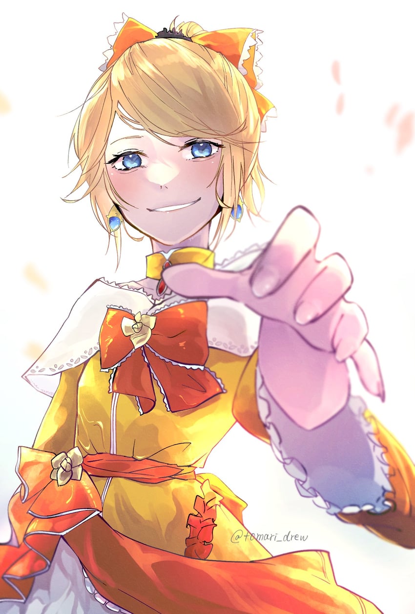 kagamine rin and riliane lucifen d'autriche (vocaloid and 2 more) drawn by tomari_drew