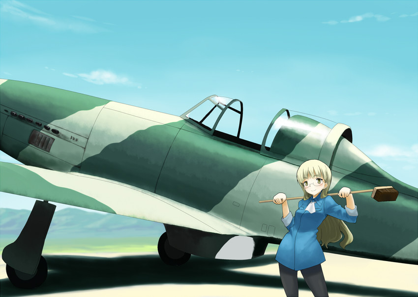 perrine h. clostermann (world witches series and 1 more) drawn by shiratama_(hockey)
