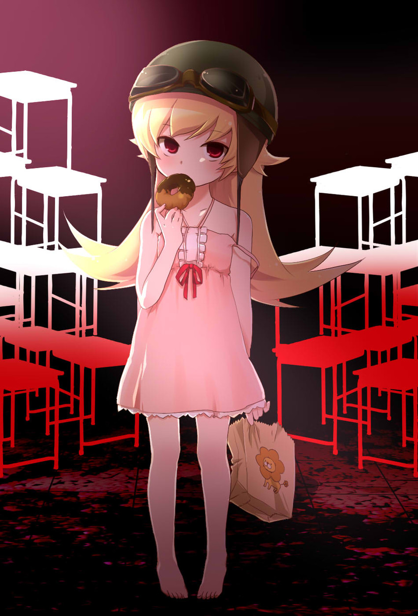 oshino shinobu (monogatari and 1 more) drawn by kabushiki_souko