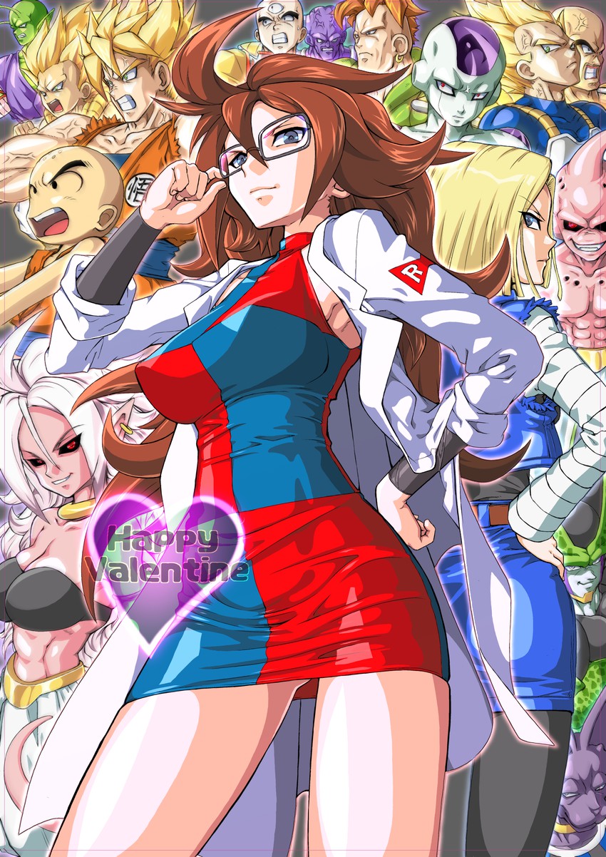 son goku, vegeta, android 18, android 21, piccolo, and 14 more (dragon ball and 1 more) drawn by juubaori_mashumaro
