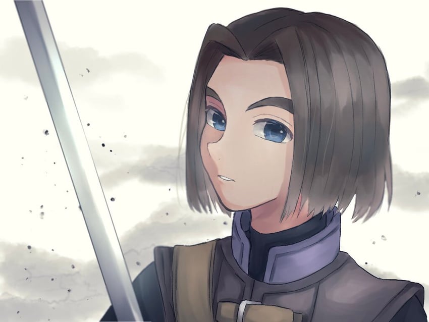 hero (dragon quest and 1 more) drawn by waffuum