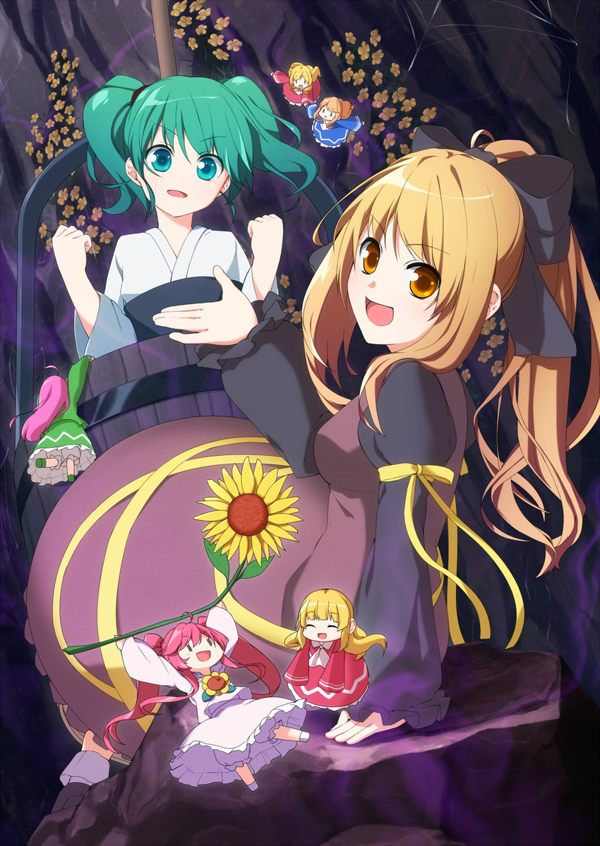 kurodani yamame, kisume, and sunflower fairy (touhou) drawn by mikami_(mikamicre)