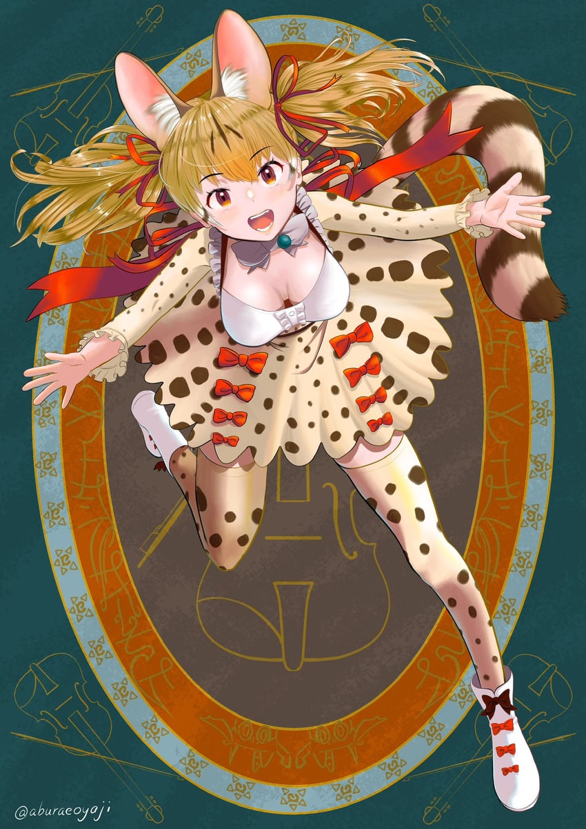 large-spotted genet (kemono friends and 1 more) drawn by aburaeoyaji