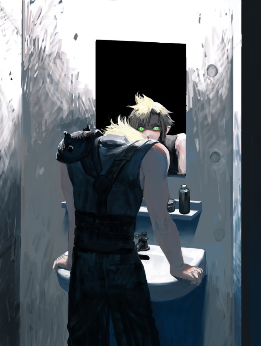 cloud strife (final fantasy and 1 more) drawn by user_juum7353