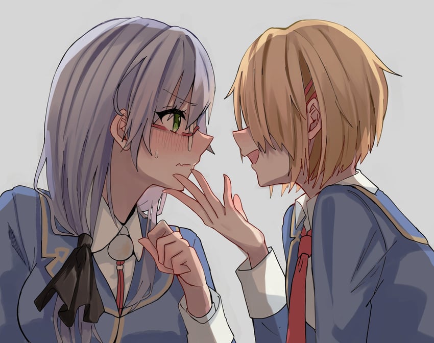 kayamori ruka and izumi yuki (heaven burns red) drawn by anko_(ankoromoti_grma)