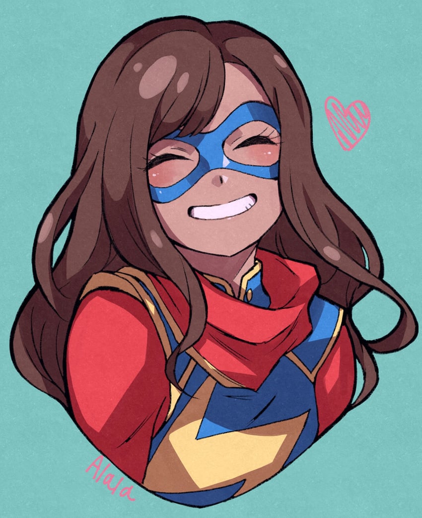 ms. marvel and kamala khan (marvel and 2 more) drawn by sushi_pizza_rrr