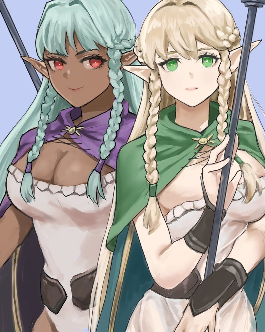 rosalinde and eltolinde (unicorn overlord) drawn by meansary