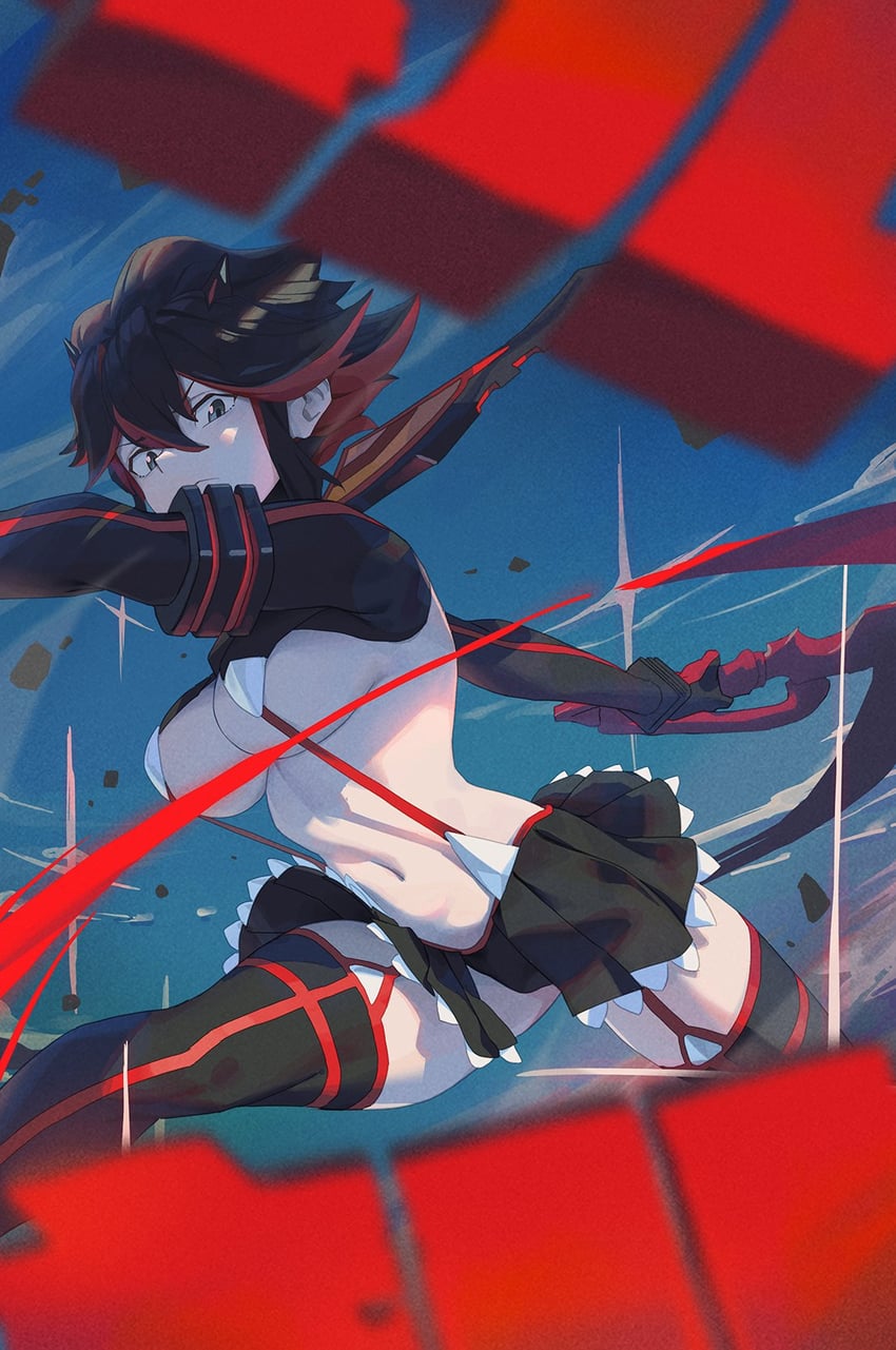 matoi ryuuko and senketsu (kill la kill) drawn by wonchun