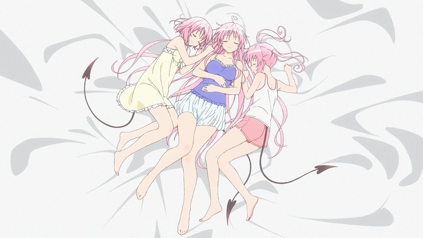 momo velia deviluke, lala satalin deviluke, and nana asta deviluke (to love-ru)