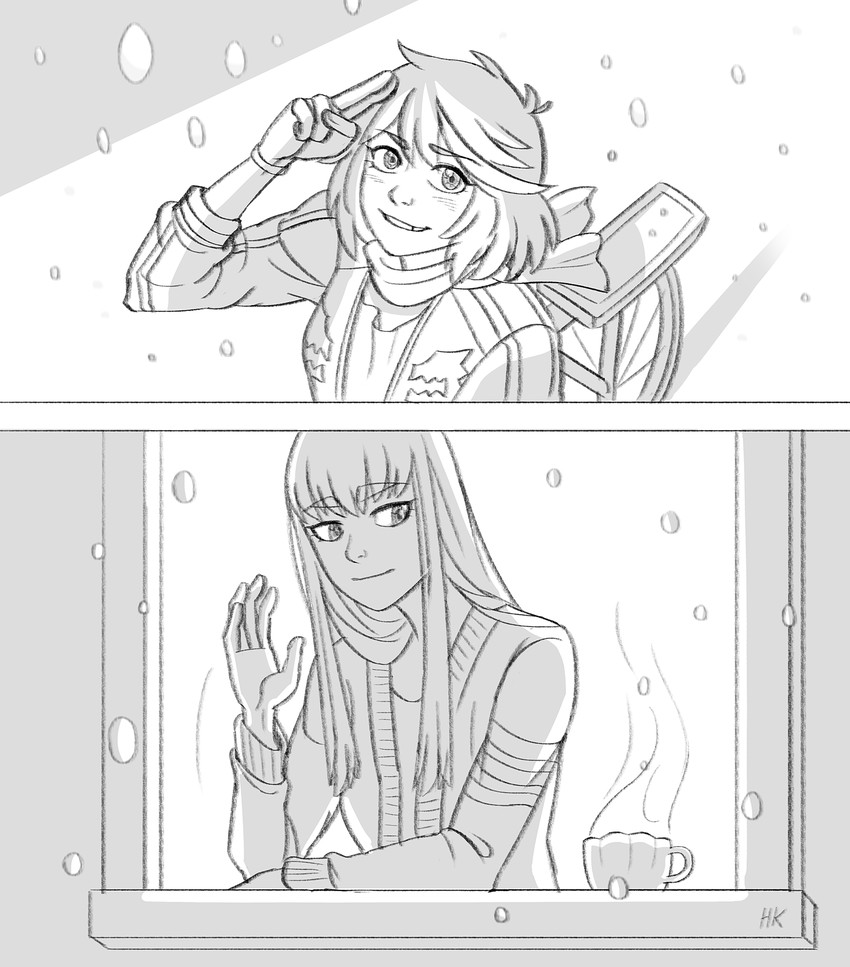 matoi ryuuko and kiryuuin satsuki (kill la kill) drawn by herokick