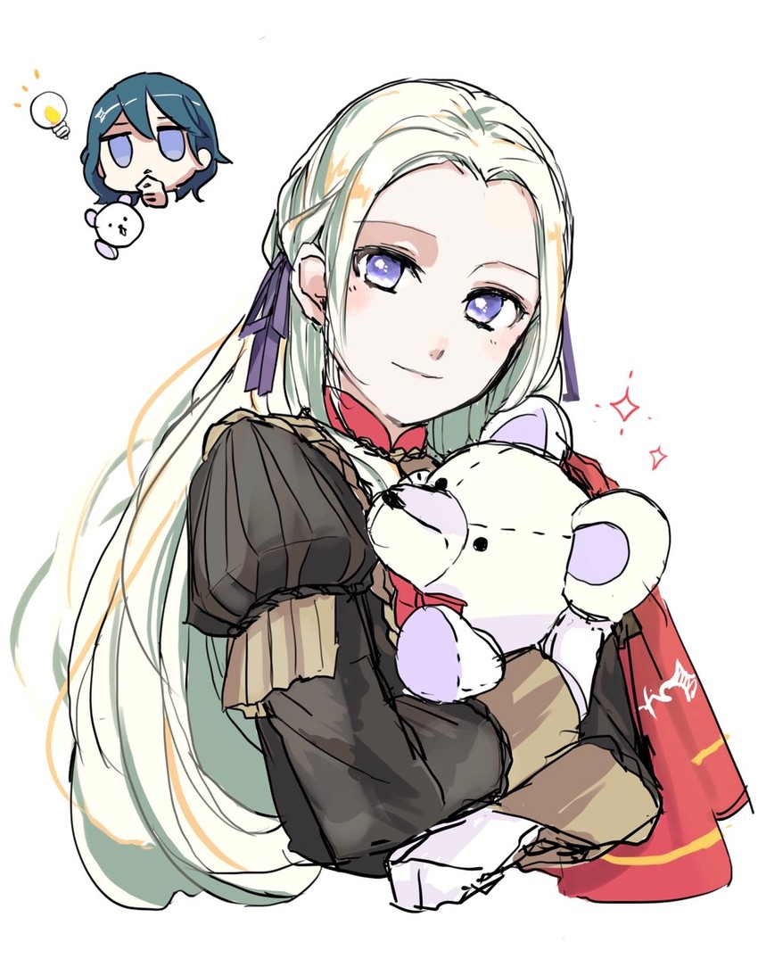 female byleth and edelgard von hresvelg (fire emblem and 1 more) drawn by waaaa_sabi