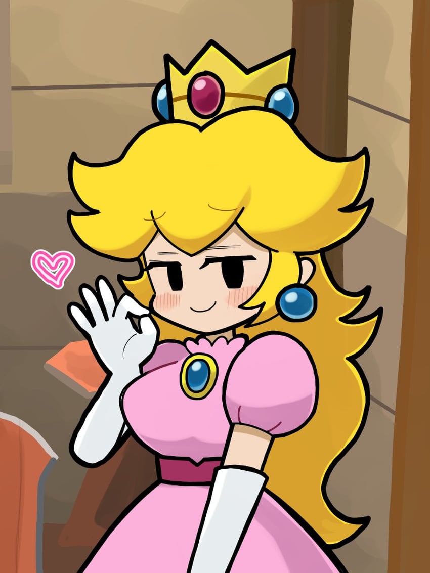 princess peach and paper peach (mario and 2 more) drawn by kuwagata_zaurus