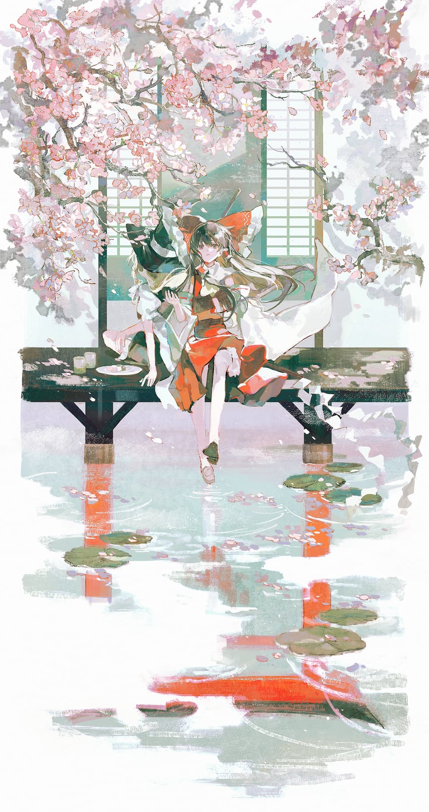 hakurei reimu and kirisame marisa (touhou) drawn by cui_(jidanhaidaitang)