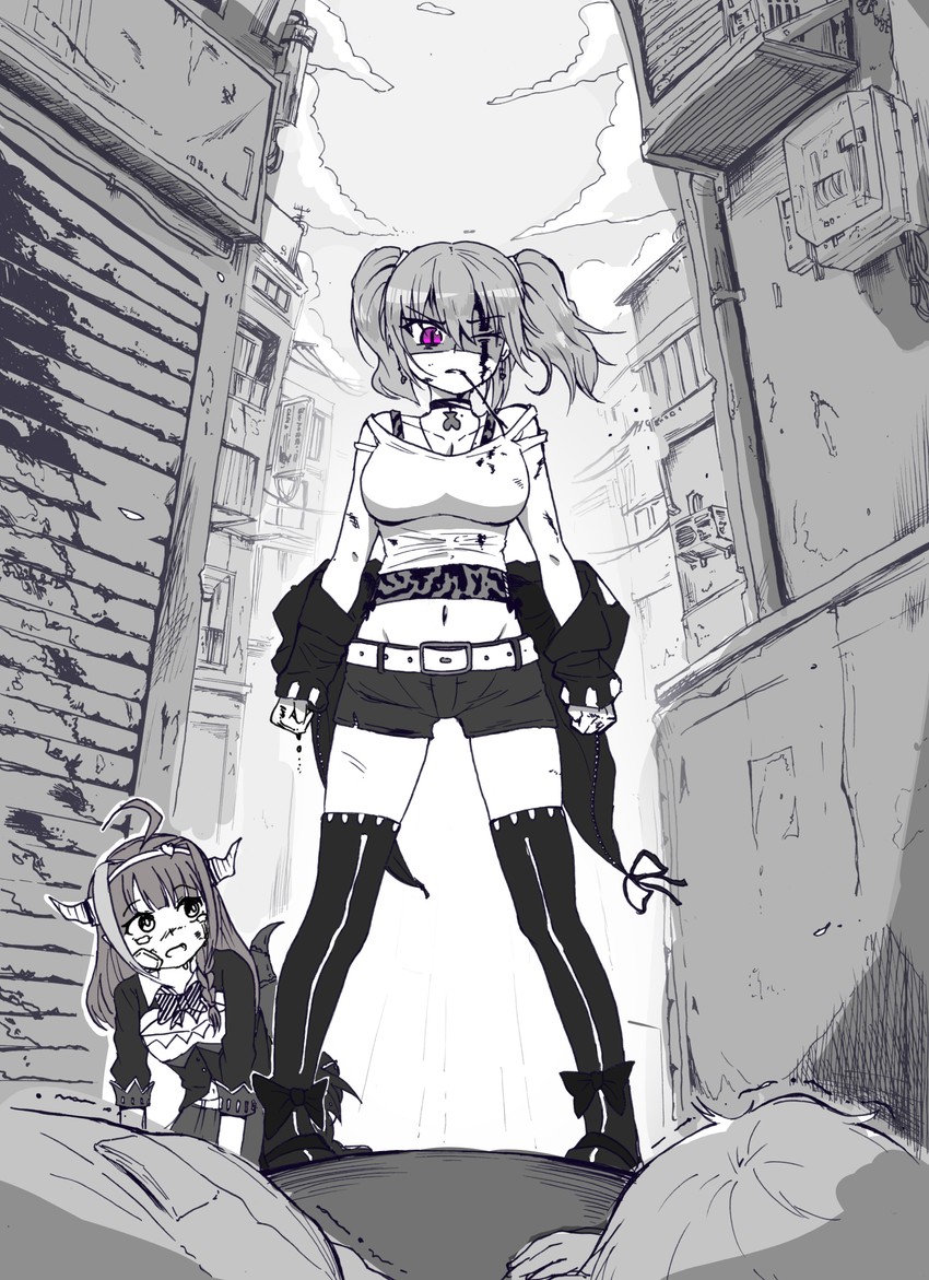 kiryu coco and coco kaine (hololive) drawn by hoshimiya_sumi