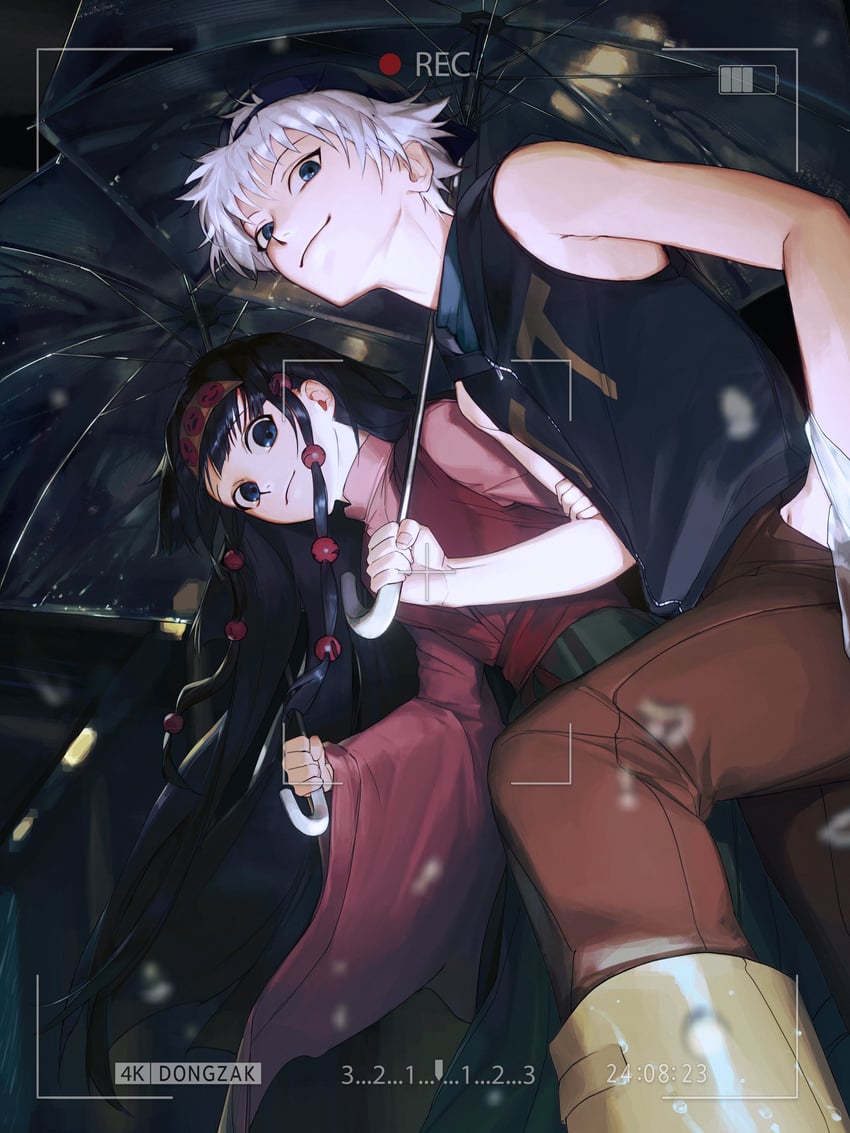 killua zoldyck and alluka zoldyck (hunter x hunter) drawn by dongzak_o0