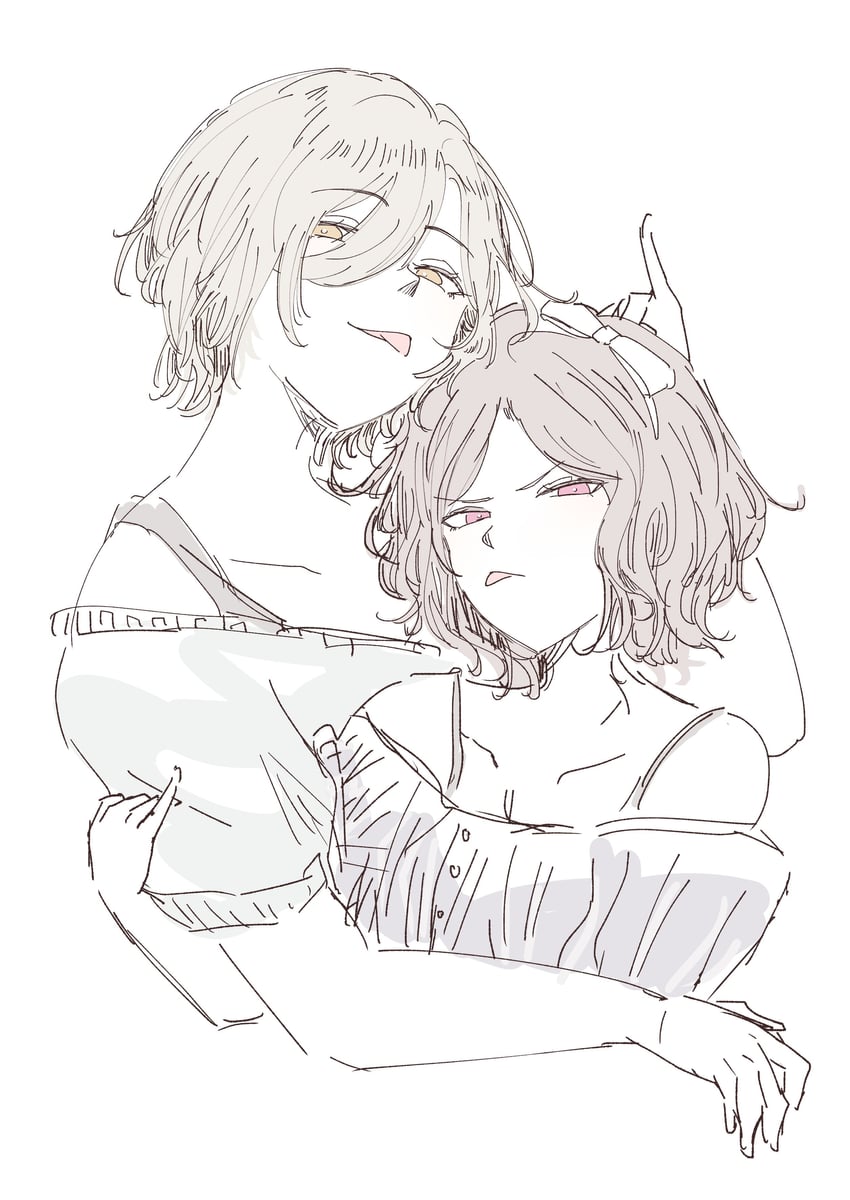 ebizuka tomo and rupa (girls band cry) drawn by kumogumo