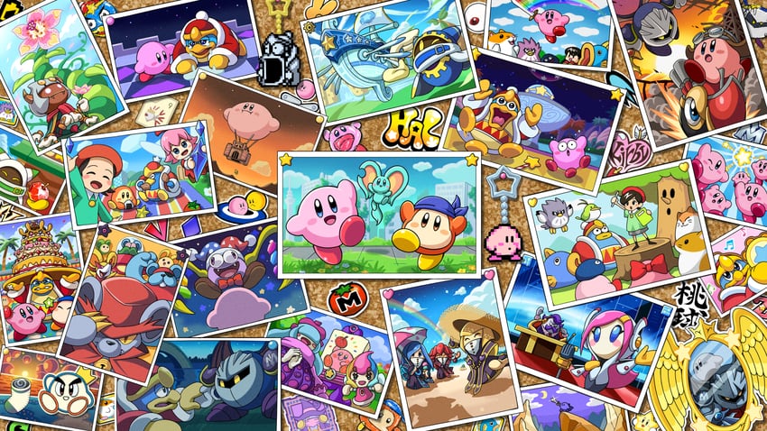 kirby, meta knight, waddle dee, king dedede, magolor, and 40 more (kirby and 26 more) drawn by sumaboooo