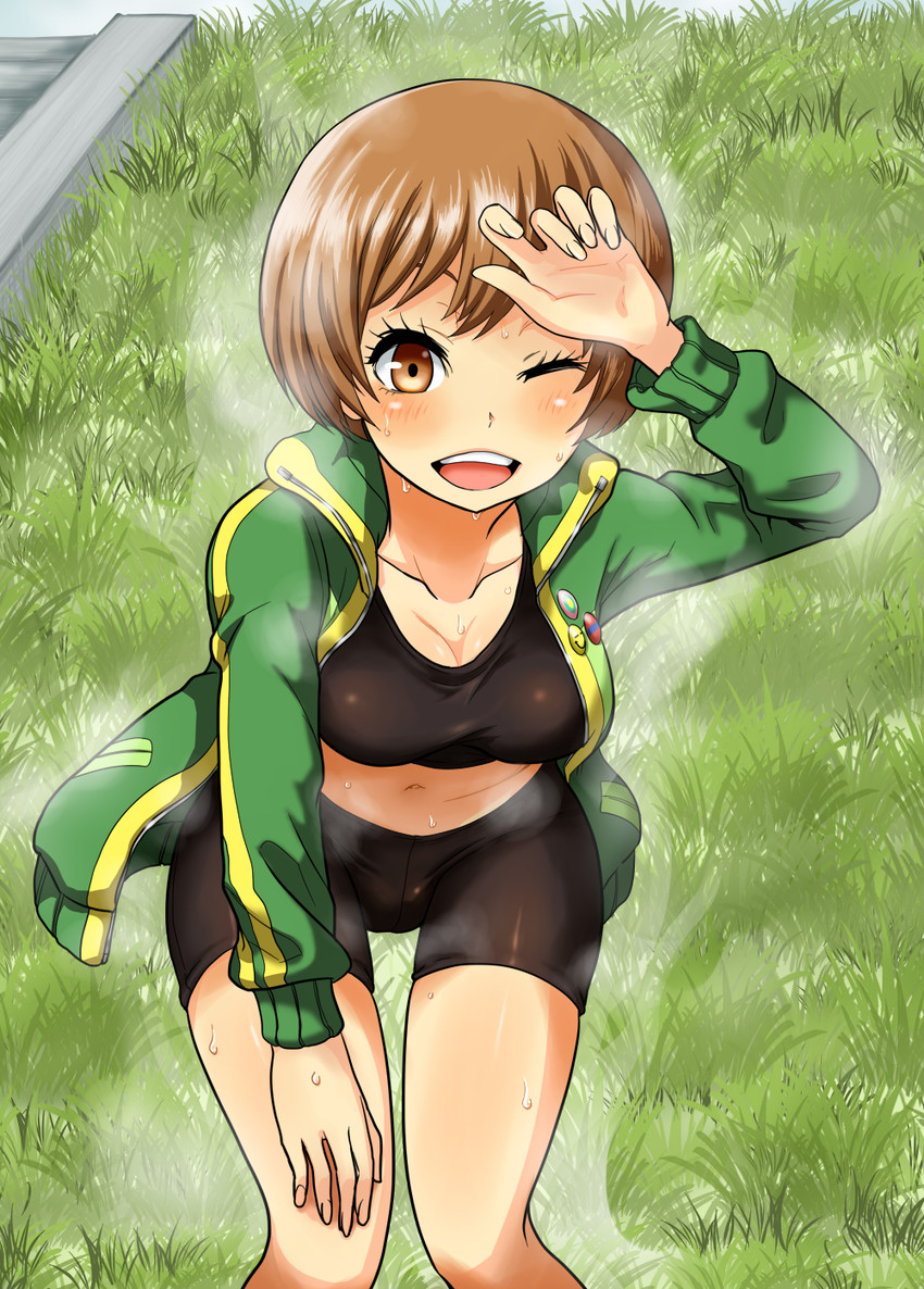 satonaka chie (persona and 1 more) drawn by kurosususu