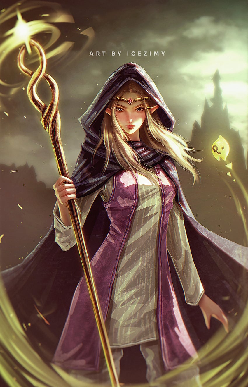 princess zelda and tri (the legend of zelda and 1 more) drawn by icezimy