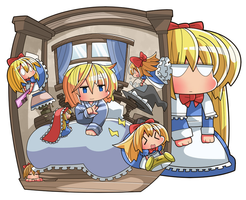 alice margatroid, shanghai doll, and goliath doll (touhou) drawn by kakuzatou_(koruneriusu)