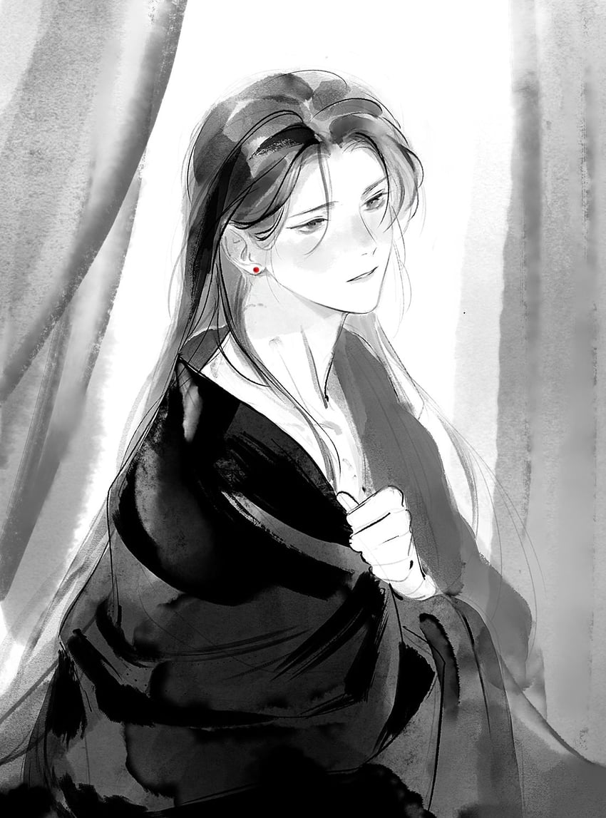 chu wanning (erha he tadebai mao shizun) drawn by kkcoocool