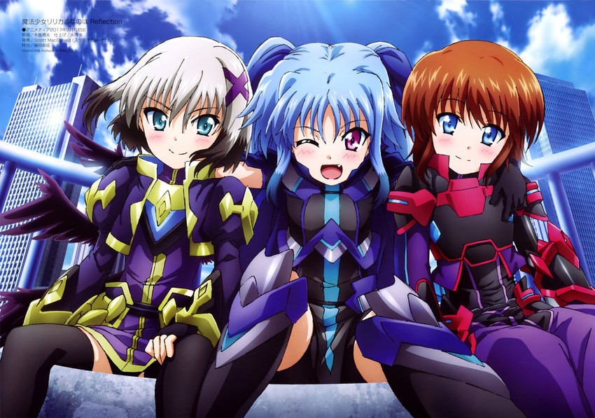 stern the destructor, levi the slasher, and lord dearche (lyrical nanoha and 4 more) drawn by kiso_yuuta
