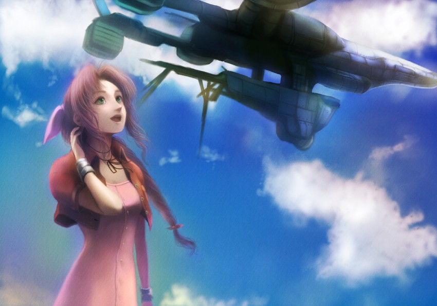 aerith gainsborough (final fantasy and 1 more) drawn by dodon_(reina)