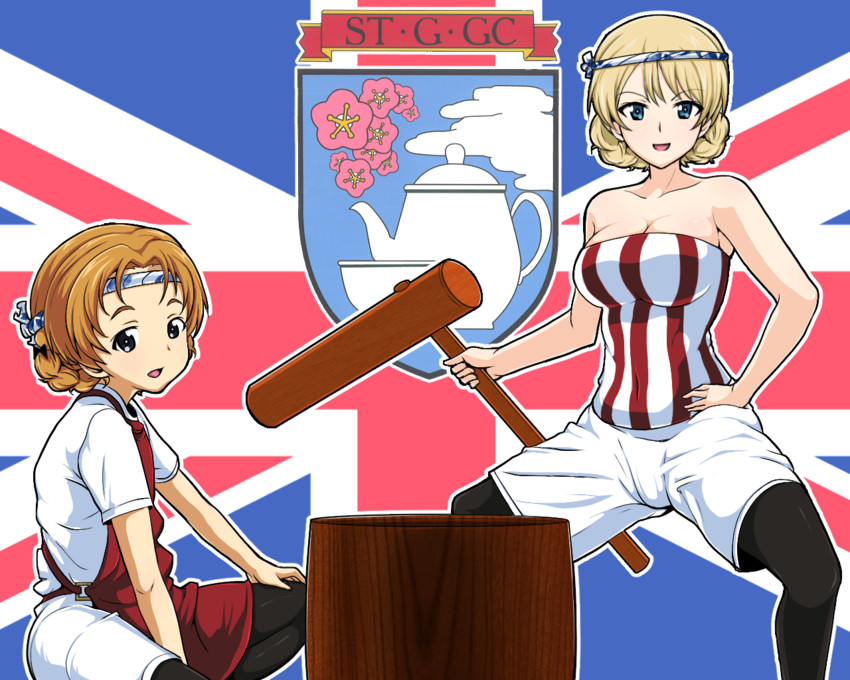 darjeeling and orange pekoe (girls und panzer) drawn by hanzawa821