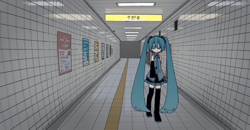 hatsune miku (vocaloid and 1 more) drawn by shiro_kuro_(shirokuro_3939)