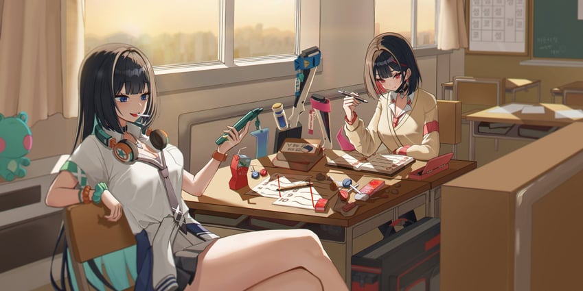 marlene and debi (black survival and 1 more) drawn by whoing_x2