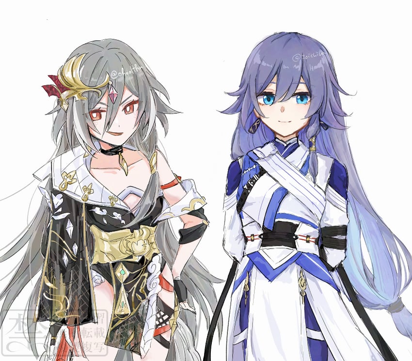fu hua and herrscher of sentience (honkai and 1 more) drawn by ioichiha and ohoolthu