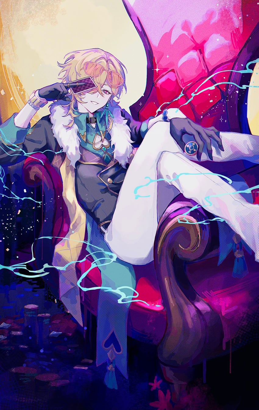 aventurine (honkai and 1 more) drawn by taraba_teba