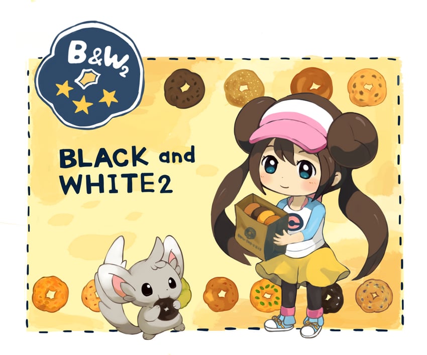 rosa and minccino (pokemon and 1 more) drawn by konanbo