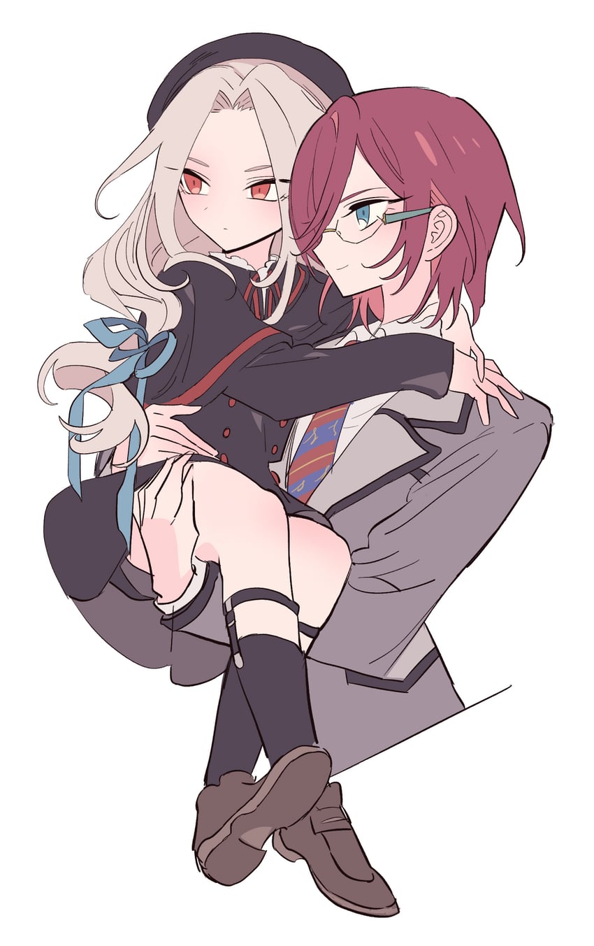 saegusa ibara and ran nagisa (ensemble stars!) drawn by meremero