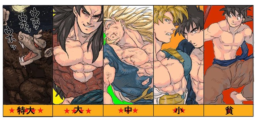 son goku and oozaru (dragon ball and 2 more)