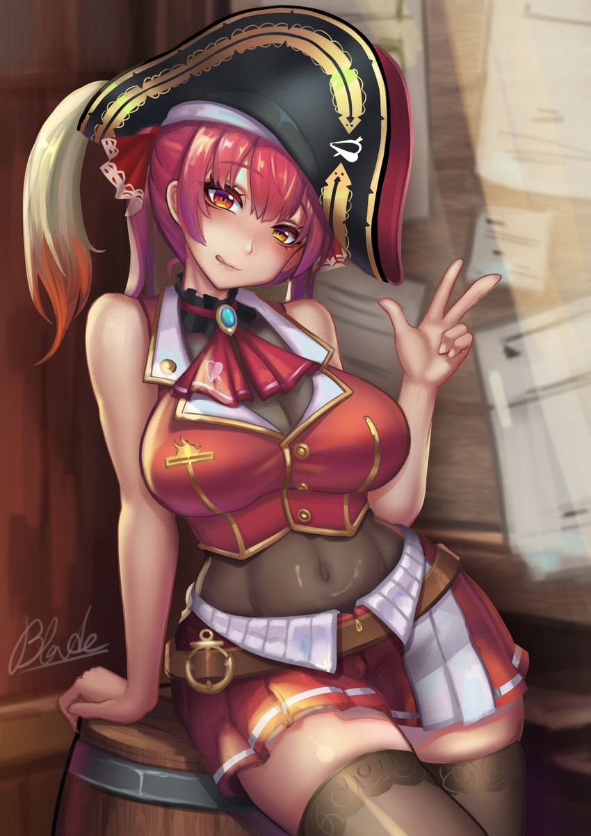 houshou marine (hololive) drawn by qblade