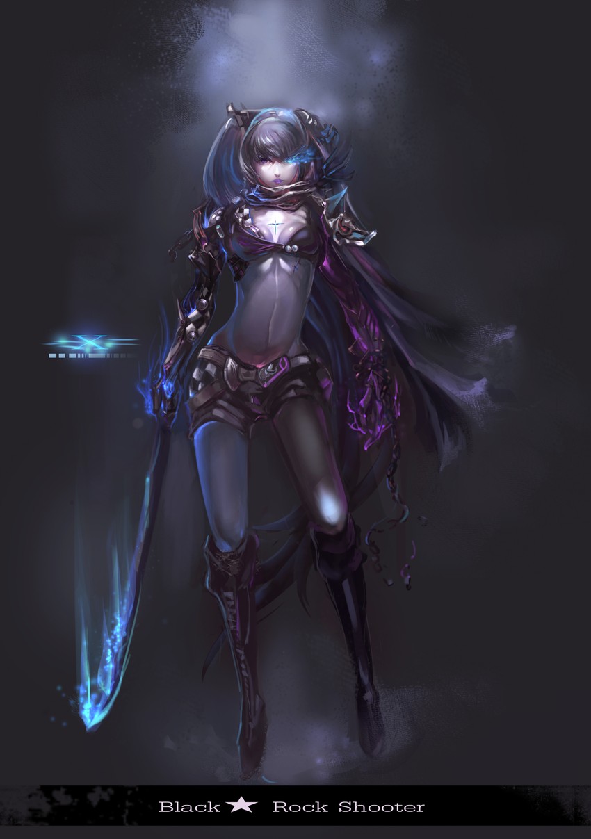 insane black rock shooter (black rock shooter) drawn by saberx