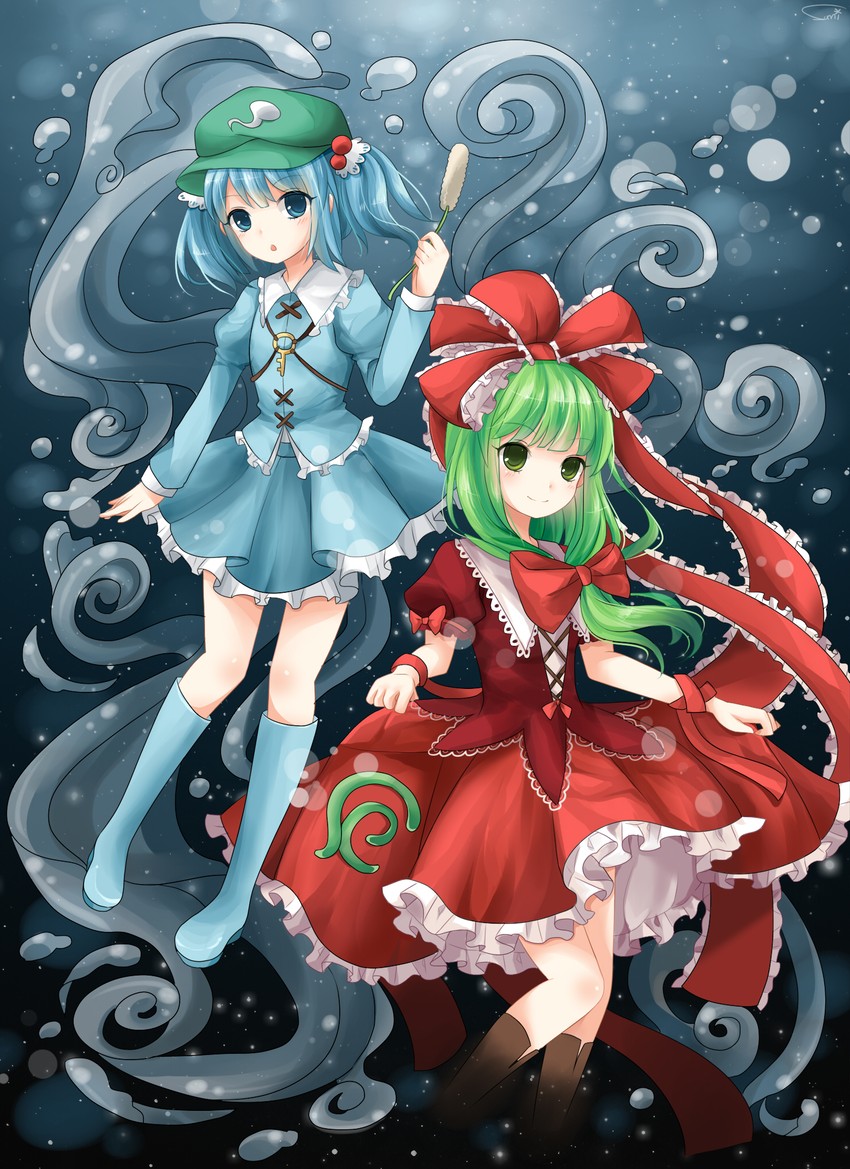 kawashiro nitori and kagiyama hina (touhou) drawn by sumi_mi