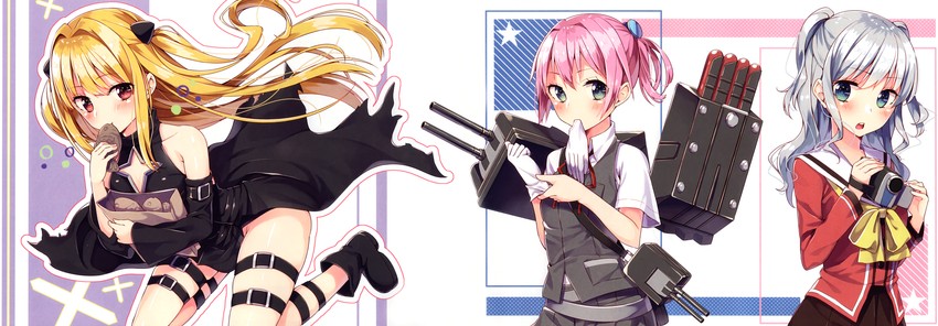 shiranui, konjiki no yami, and tomori nao (kantai collection and 2 more) drawn by sakuragi_ren