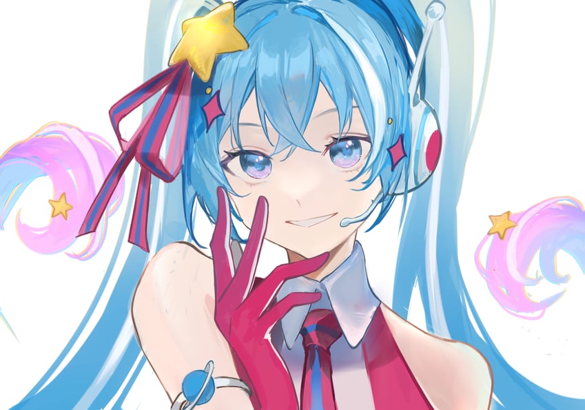 hatsune miku and magical mirai miku (vocaloid and 2 more) drawn by yukihira_makoto