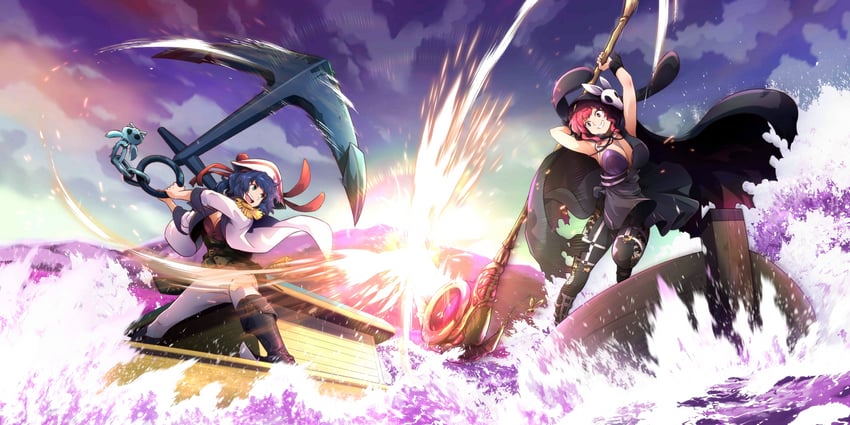 onozuka komachi and murasa minamitsu (touhou and 1 more) drawn by shundou_heishirou