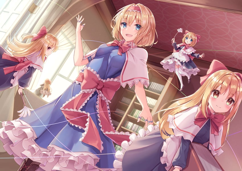 alice margatroid and shanghai doll (touhou) drawn by messiah_&_crea