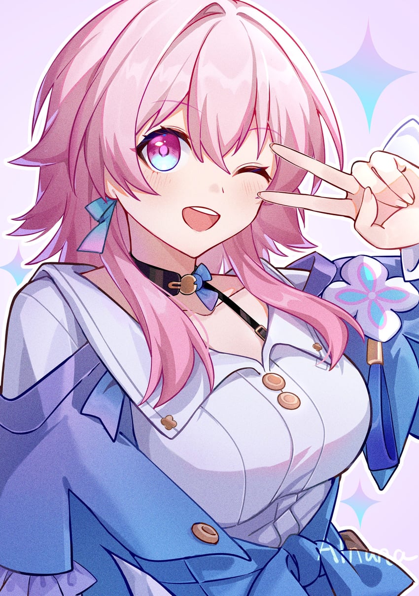 march 7th (honkai and 1 more) drawn by alnana