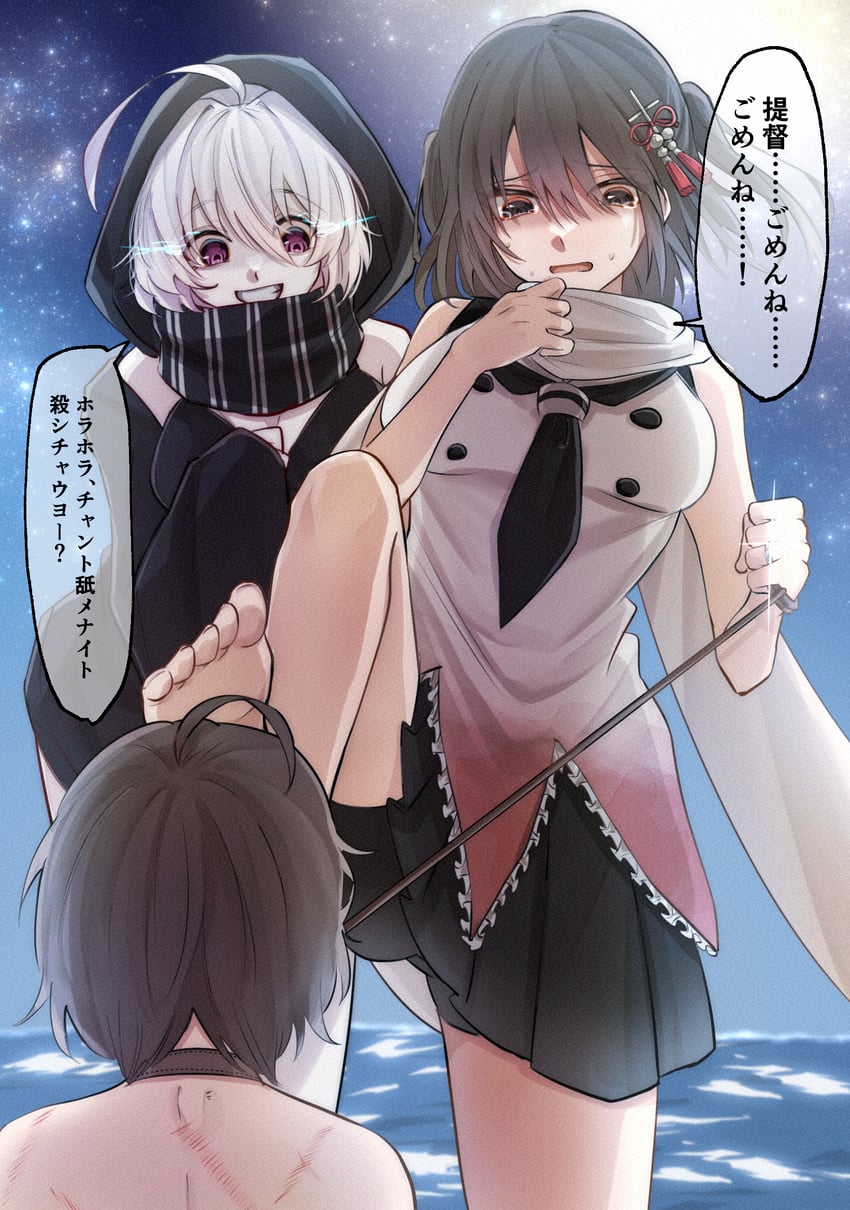 sendai, sendai kai ni, and re-class battleship (kantai collection) drawn by marumekoru