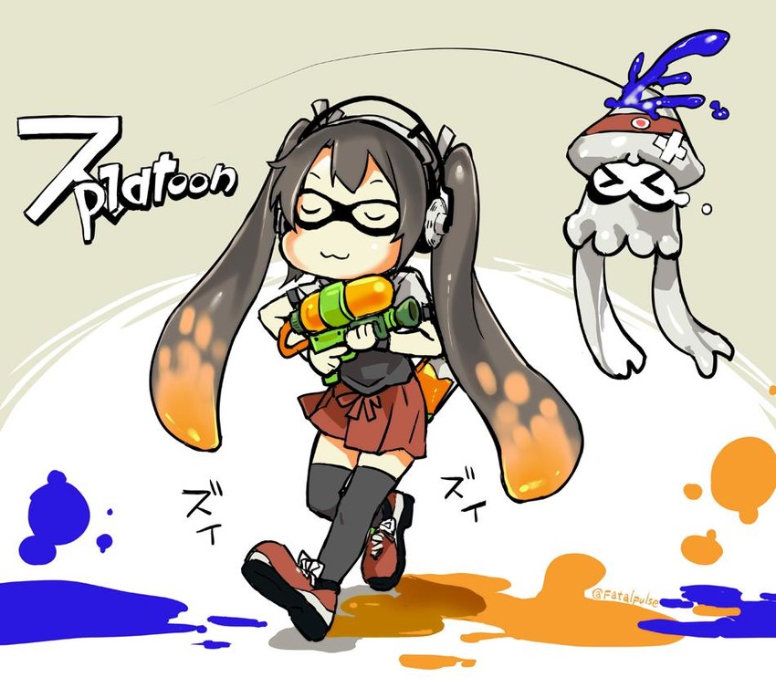 inkling player character, zuikaku, and shoukaku (kantai collection and 2 more) drawn by asanagi