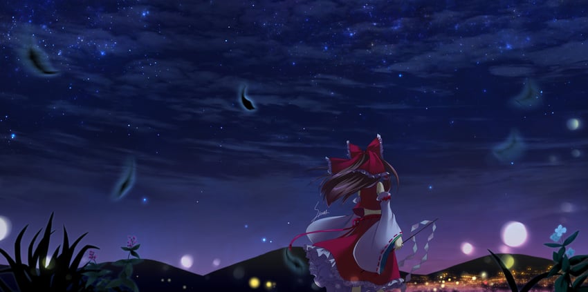 hakurei reimu (touhou and 1 more) drawn by child-box