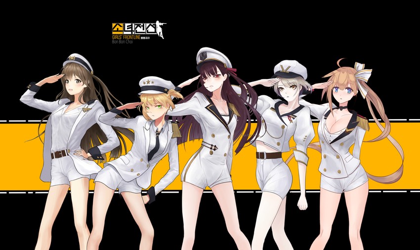 wa2000, welrod mkii, vector, k2, and fal (girls' frontline and 1 more) drawn by bon_bon_choi