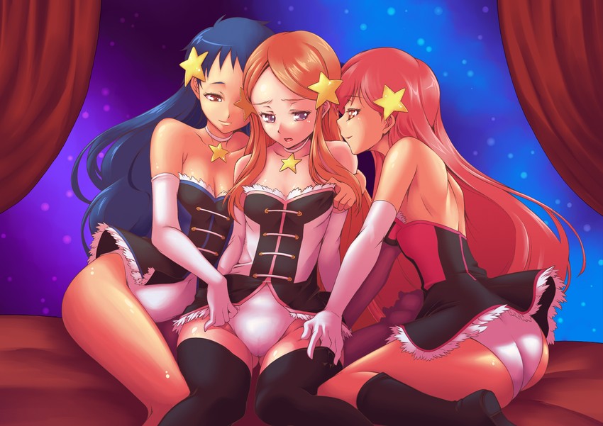 takakura himari, utada hikari, and isora hibari (mawaru penguindrum) drawn by yusa1019